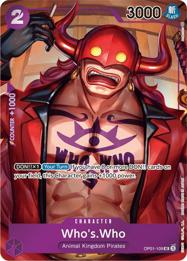 Who's.Who (Box Topper) - Uncommon - One Piece Card Game