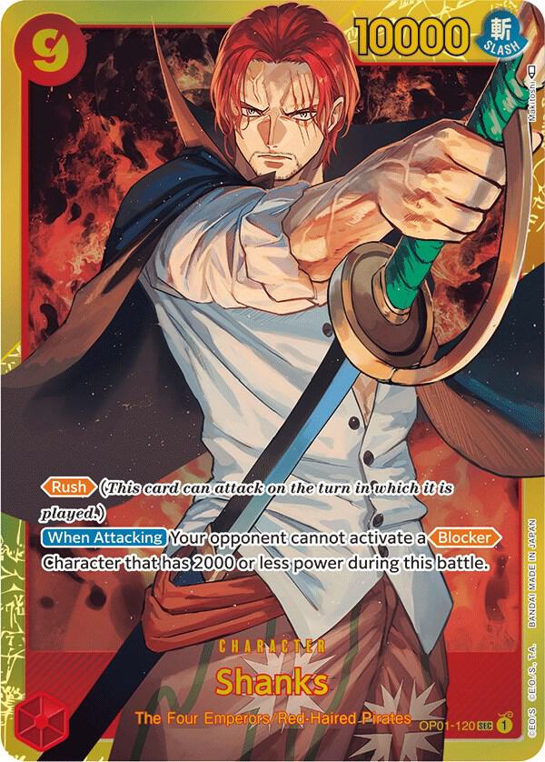 Shanks - Secret Rare - One Piece Card Game