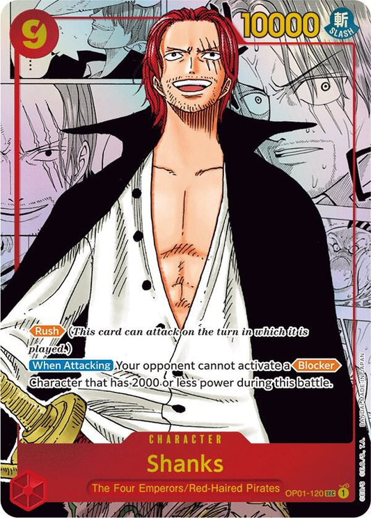 Shanks (Parallel) (Manga) (Alternate Art) - Secret Rare - One Piece Card Game