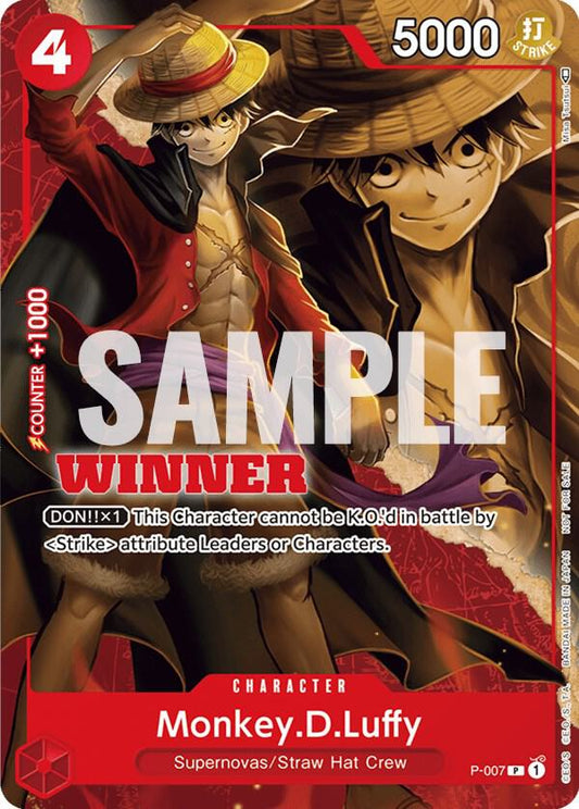 Monkey.D.Luffy - P-007 (Winner Pack Vol. 1) - Promo - One Piece Card Game