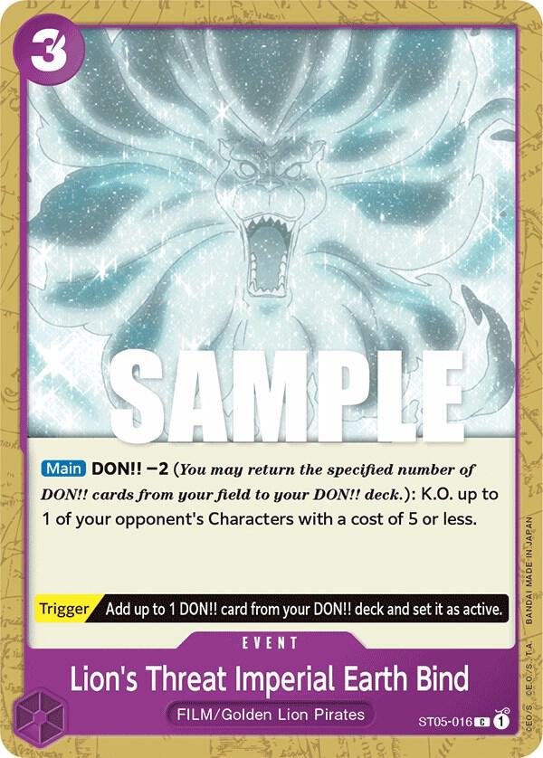 Lion's Threat Imperial Earth Bind (Common) - One Piece TCG