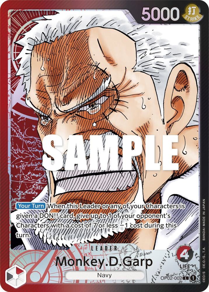 Monkey.D.Garp (002) (Alternate Art) - Leader - One Piece Card Game