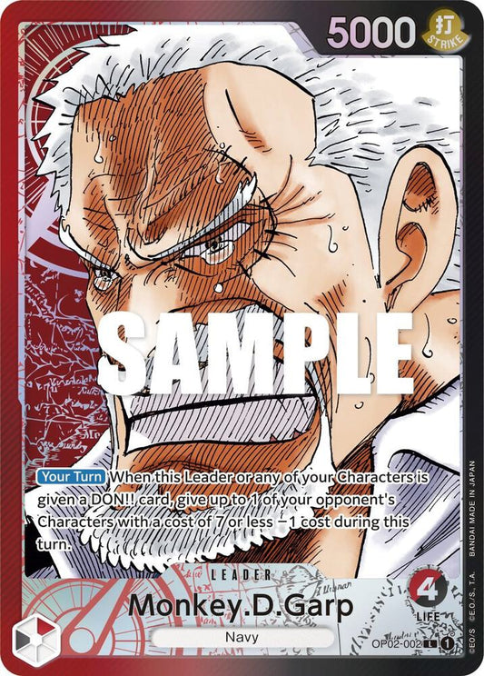 Monkey.D.Garp (002) (Alternate Art) - Leader - One Piece Card Game