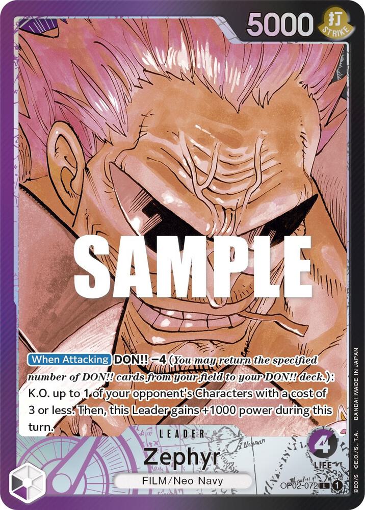 Zephyr (Alternate Art) - Leader - One Piece Card Game