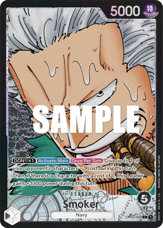 Smoker (093) (Alternate Art) - Leader - One Piece Card Game