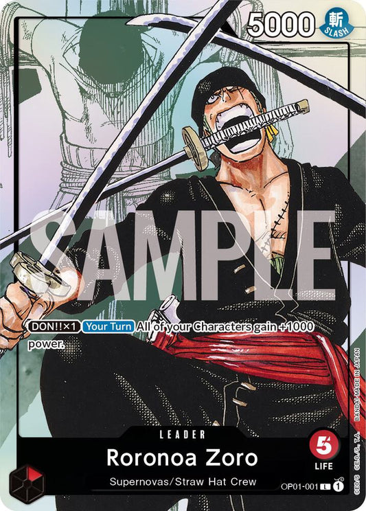 Roronoa Zoro - OP01-001 (Alternate Art) - Promo - One Piece Card Game