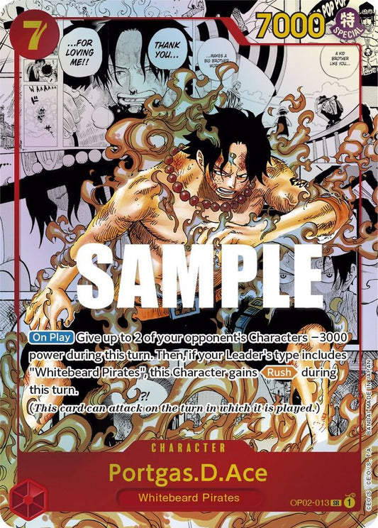 Portgas.D.Ace (Parallel) (Manga) (Alternate Art) - Super Rare - One Piece Card Game