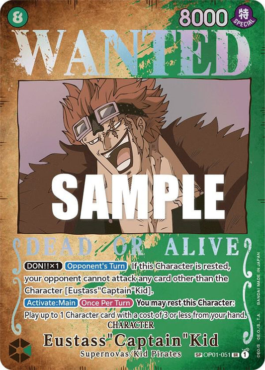 Eustass""Captain""Kid (Wanted Poster) - Super Rare - One Piece Card Game