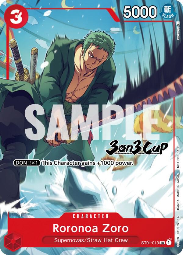 Roronoa Zoro (3-on-3 Cup) [Participant] - Super Rare - One Piece Card Game