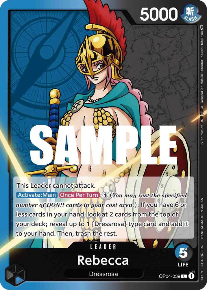 Rebecca (039) - Leader - One Piece Card Game