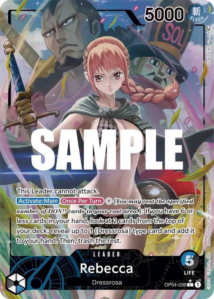 Rebecca (039) (Alternate Art) - Leader - One Piece Card Game