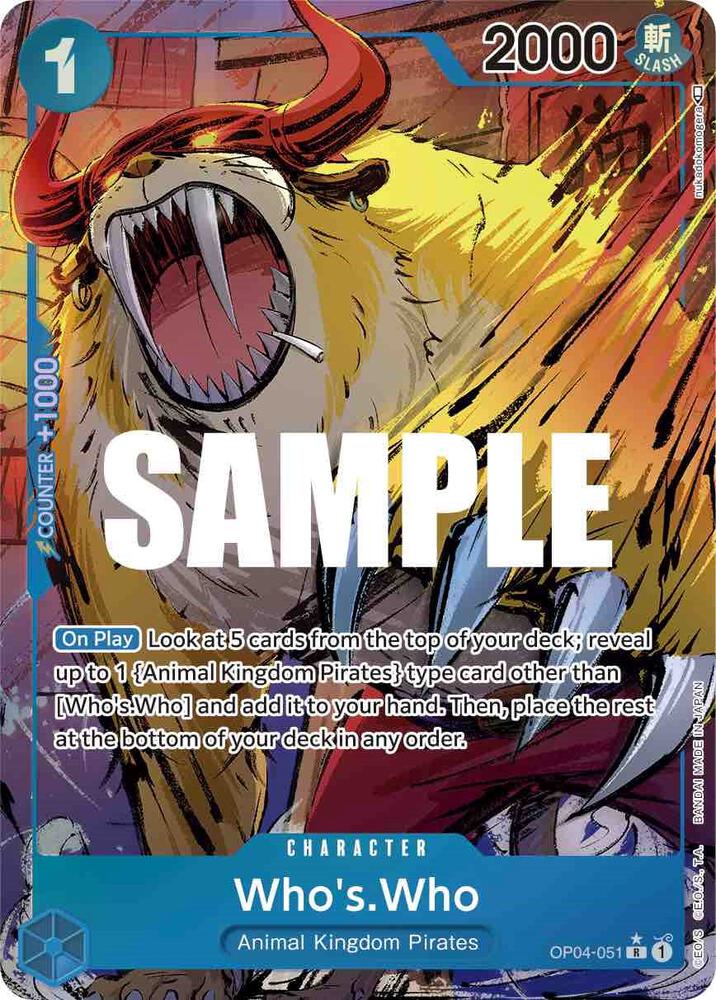 Who's.Who (Alternate Art) - Rare - One Piece Card Game