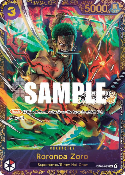 Roronoa Zoro - OP01-025 (Treasure Cup) - Super Rare - One Piece Card Game