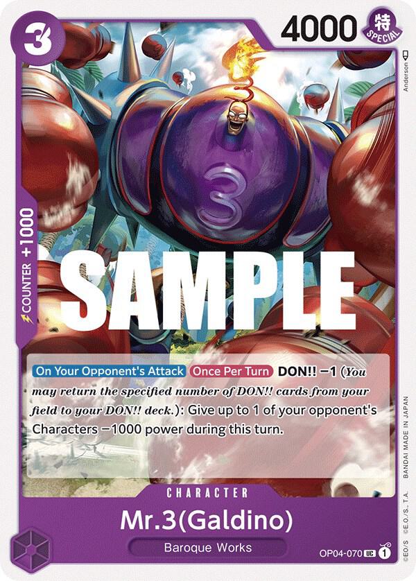 Mr.3 (Galdino) - Uncommon - One Piece Card Game