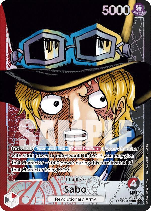 Sabo (001) (Alternate Art) - Leader - One Piece Card Game