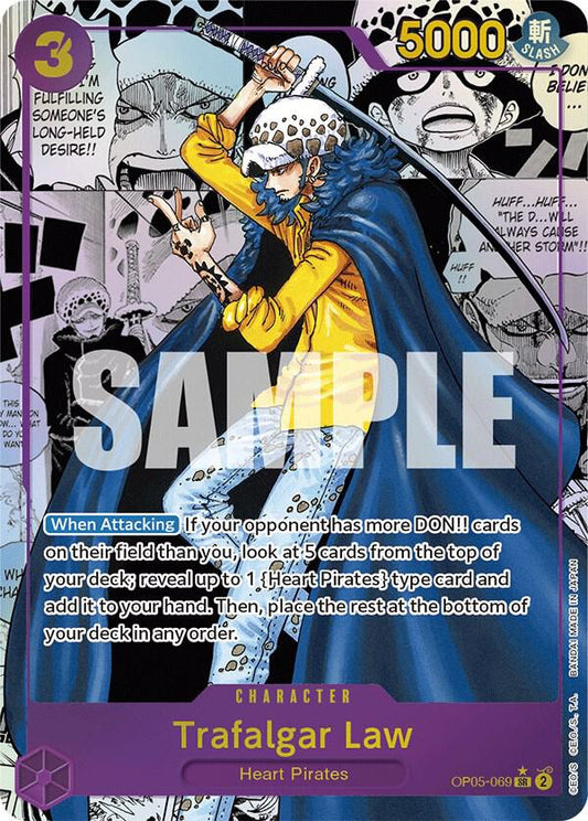 Trafalgar Law (069) (Alternate Art) (Manga) - Super Rare - One Piece Card Game