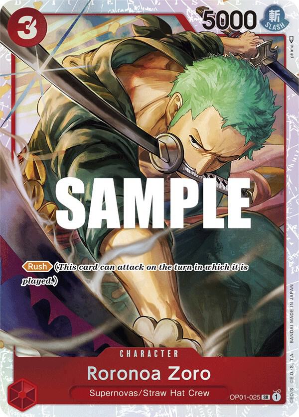 Roronoa Zoro - OP01-025 (Ultra Deck: The Three Captains) - Super Rare - One Piece Card Game