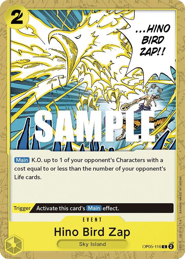 Hino Bird Zap - Common - One Piece Card Game