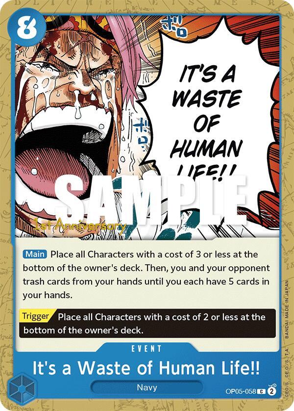 It's a Waste of Human Life!! - Common - One Piece Card Game