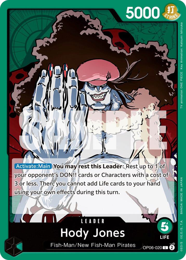 Hody Jones (020) - Leader - One Piece Card Game