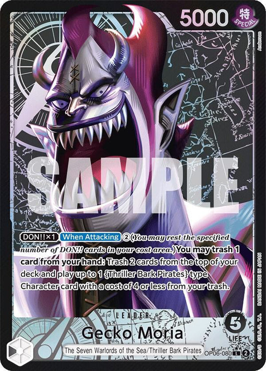 Gecko Moria (080) (Alternate Art) - Leader - One Piece Card Game