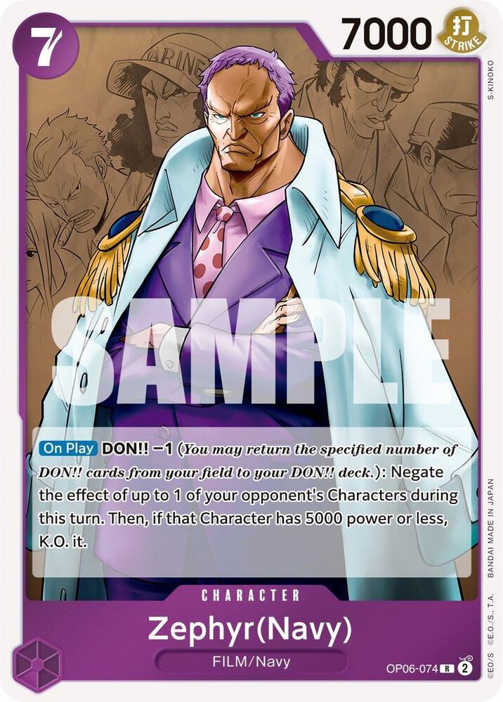 Zephyr (Navy) - Rare - One Piece Card Game