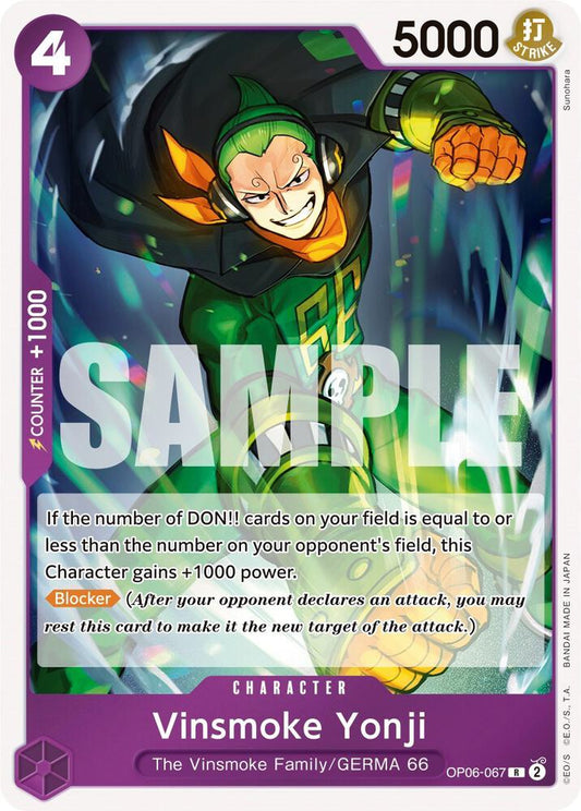 Vinsmoke Yonji (067) - Rare - One Piece Card Game