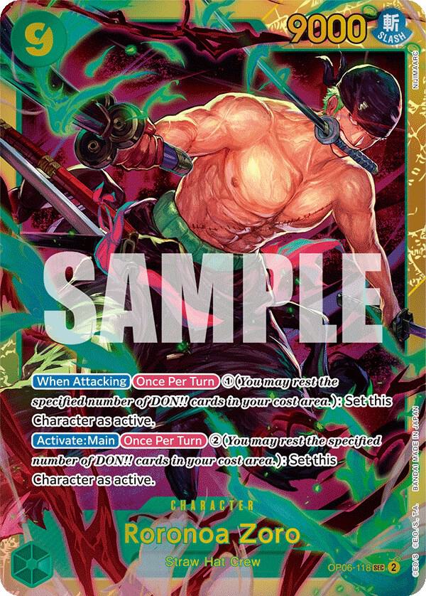 Roronoa Zoro - Secret Rare - One Piece Card Game