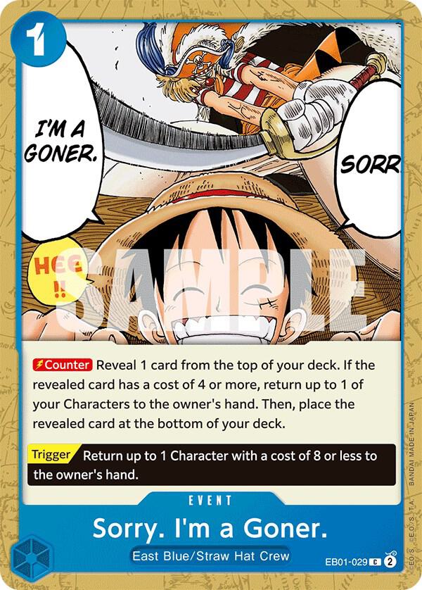 Sorry. I'm a Goner. - Common - One Piece Card Game