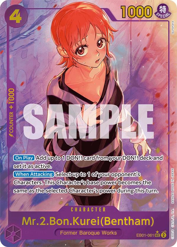 Mr.2.Bon.Kurei (Bentham) (Alternate Art) - Secret Rare - One Piece Card Game