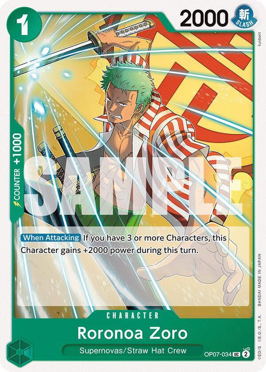 Roronoa Zoro (034) - Uncommon - One Piece Card Game