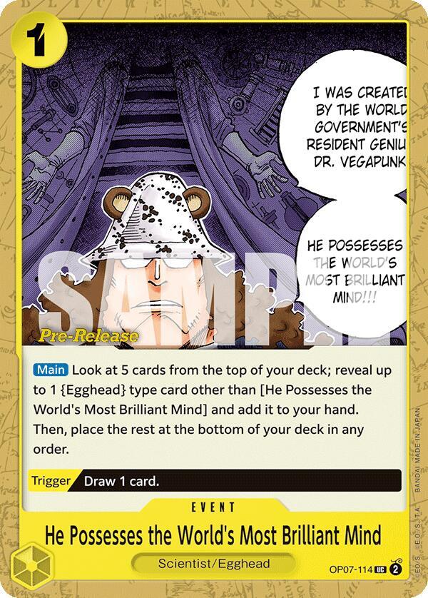 He Possesses the World's Most Brilliant Mind - Uncommon - One Piece Card Game