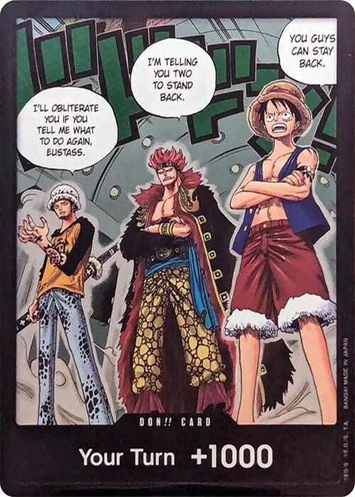 DON!! Card (Trafalgar Law, Eustass Kid and Monkey.D.Luffy) (Double Pack Set Vol. 4) - DON!!! - One Piece Card Game