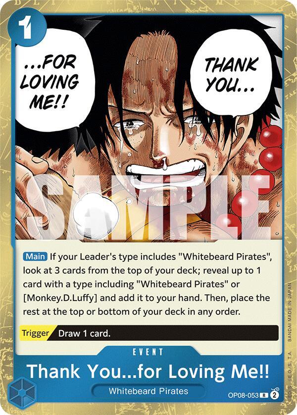 Thank You...for Loving Me!! - Rare - One Piece Card Game