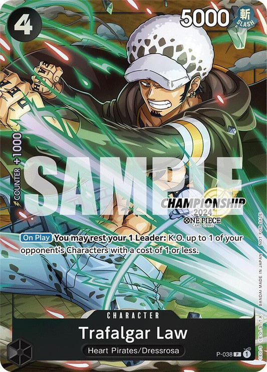 Trafalgar Law - P-038 (CS 2024 Event Pack Finalist) - Promo - One Piece Card Game