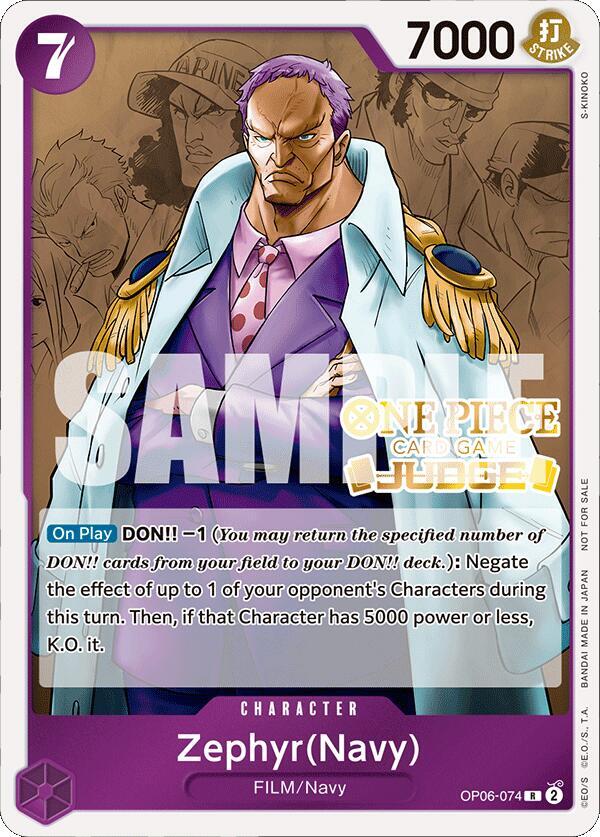 Zephyr (Navy) (Judge Pack Vol. 4) - Rare - One Piece Card Game