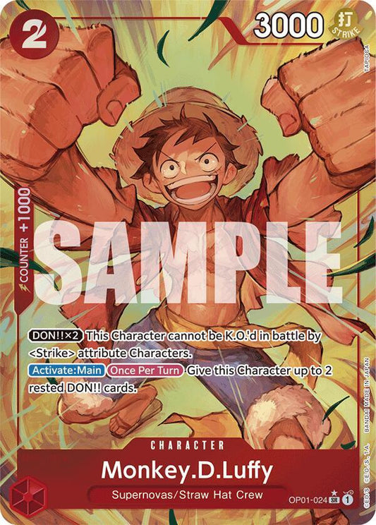 Monkey.D.Luffy (OP01-024) (Alternate Art) - Super Rare - One Piece Card Game