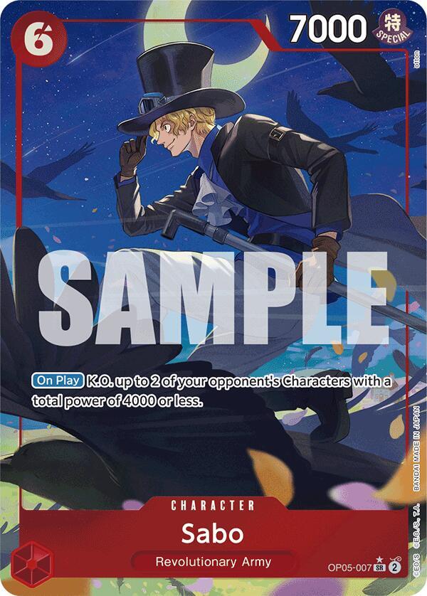 Sabo (OP05-007) (Alternate Art) - Super Rare - One Piece Card Game