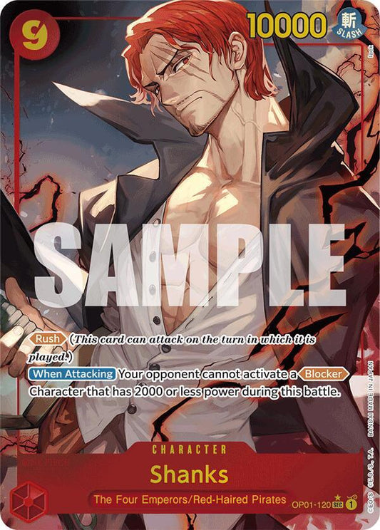 Shanks (OP01-120) (Alternate Art) - Secret Rare - One Piece Card Game