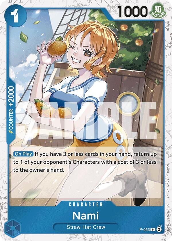 Nami (P-053) (Jolly Roger Foil) - Promo - One Piece Card Game