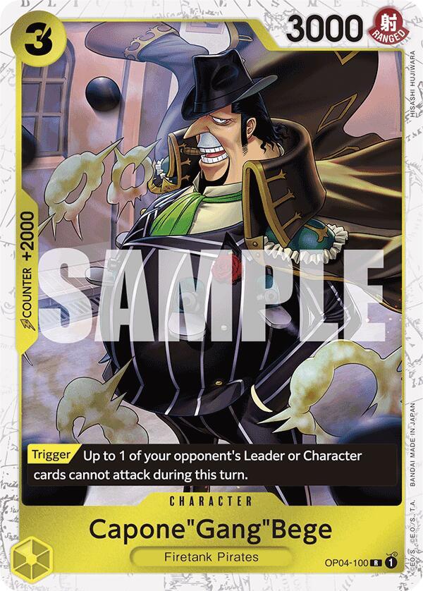 Capone"Gang"Bege (OP04-100) (Jolly Roger Foil) - Rare - One Piece Card Game