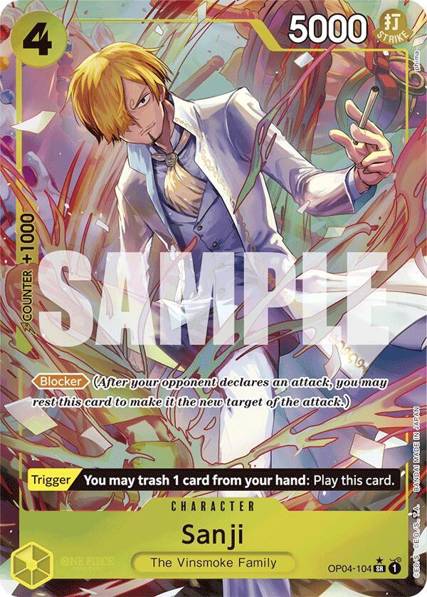 Sanji (OP04-104) (Alternate Art) - Super Rare - One Piece Card Game