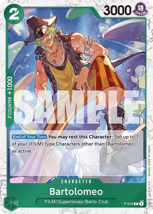 Bartolomeo (P-029) (Jolly Roger Foil) - Promo - One Piece Card Game