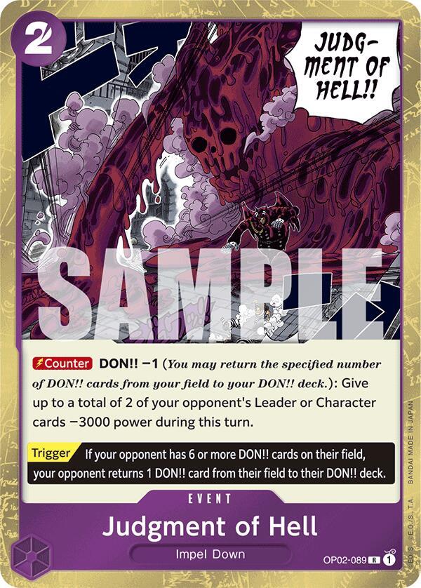 Judgment of Hell (Jolly Roger Foil) - Rare - One Piece Card Game