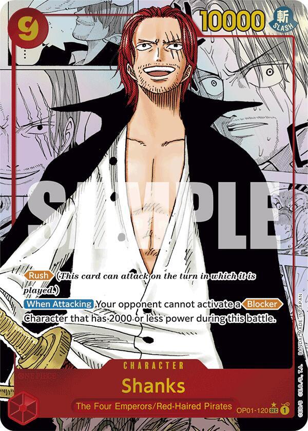 Shanks (Manga) - Secret Rare - One Piece Card Game