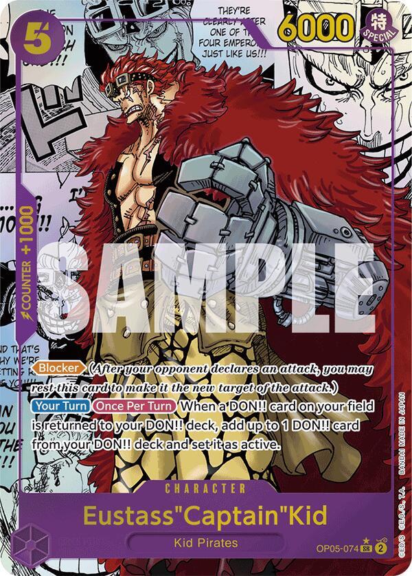 Eustass"Captain"Kid (OP05-074) (Manga) - Super Rare - One Piece Card Game