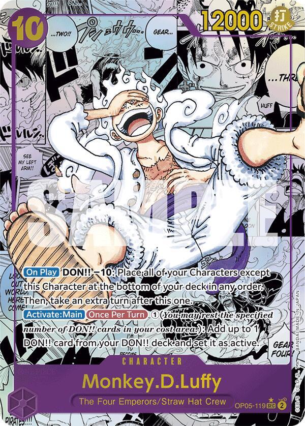 Monkey.D.Luffy (OP05-119) (Manga) - Secret Rare - One Piece Card Game