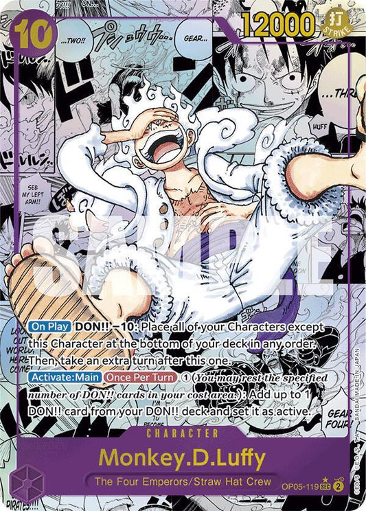 Monkey.D.Luffy (OP05-119) (Manga) - Secret Rare - One Piece Card Game