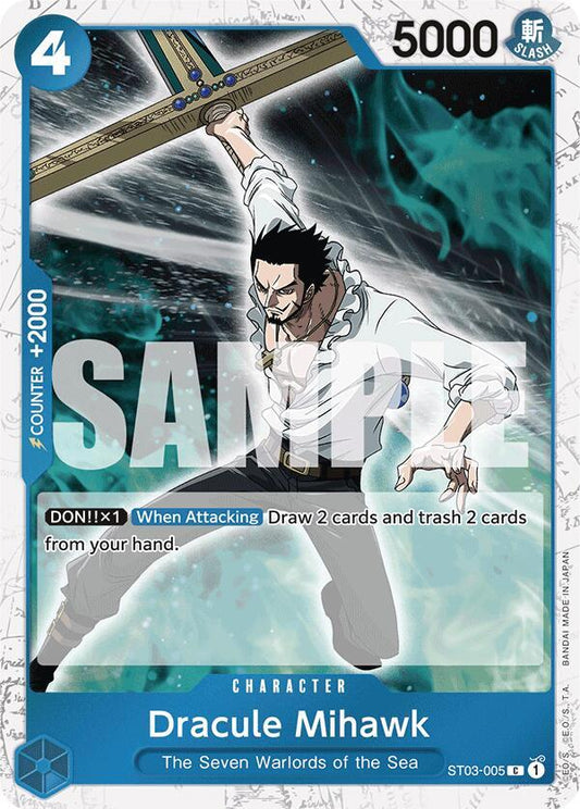 Dracule Mihawk (ST03-005) (Jolly Roger Foil) - Common - One Piece Card Game