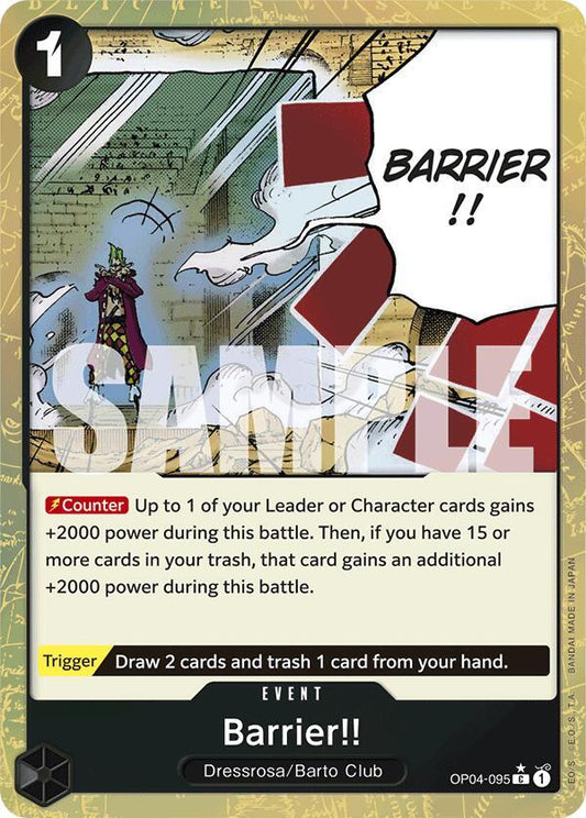 Barrier!! (Textured Foil) - Common - One Piece Card Game